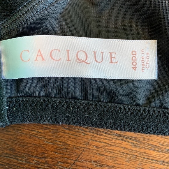 Cacique Black Padded No Underwire Bra Size 40DD - Picture 4 of 10